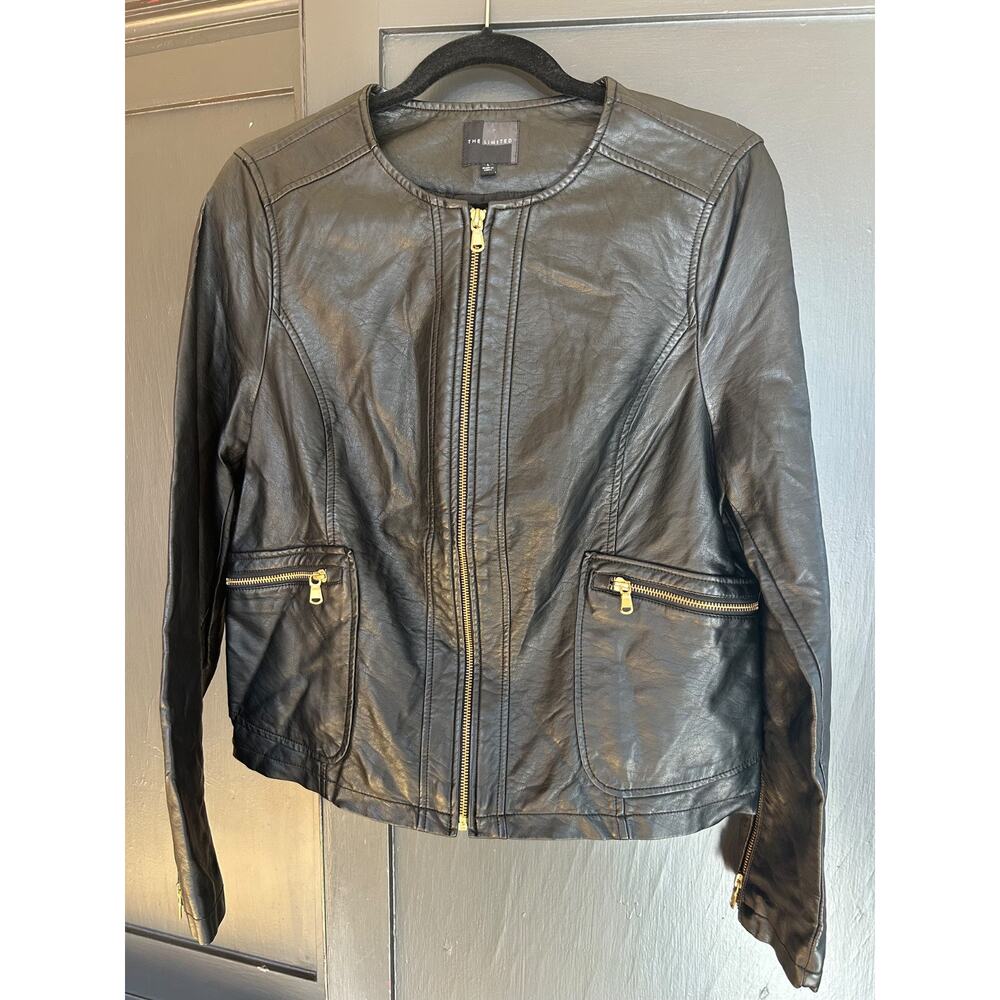 The Limited Womens Faux Leather Motorcycle Jacket